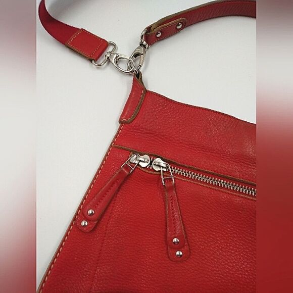 Roots Canada Leather Messenger Bag Crossbody Handbag Purse Vintage - Picture 2 of 16